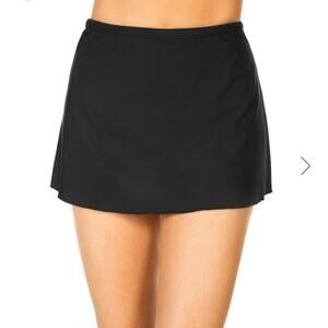 Miraclesuit NWT Black Swim Skirt Bottom Size 18 Slimming Shaping Full Coverage